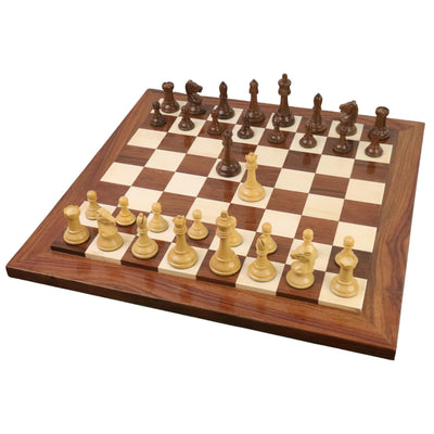 Slightly Imperfect 3.7" Reproduced Drueke Player's Choice Chess Set - Chess Pieces Only - Golden Rosewood