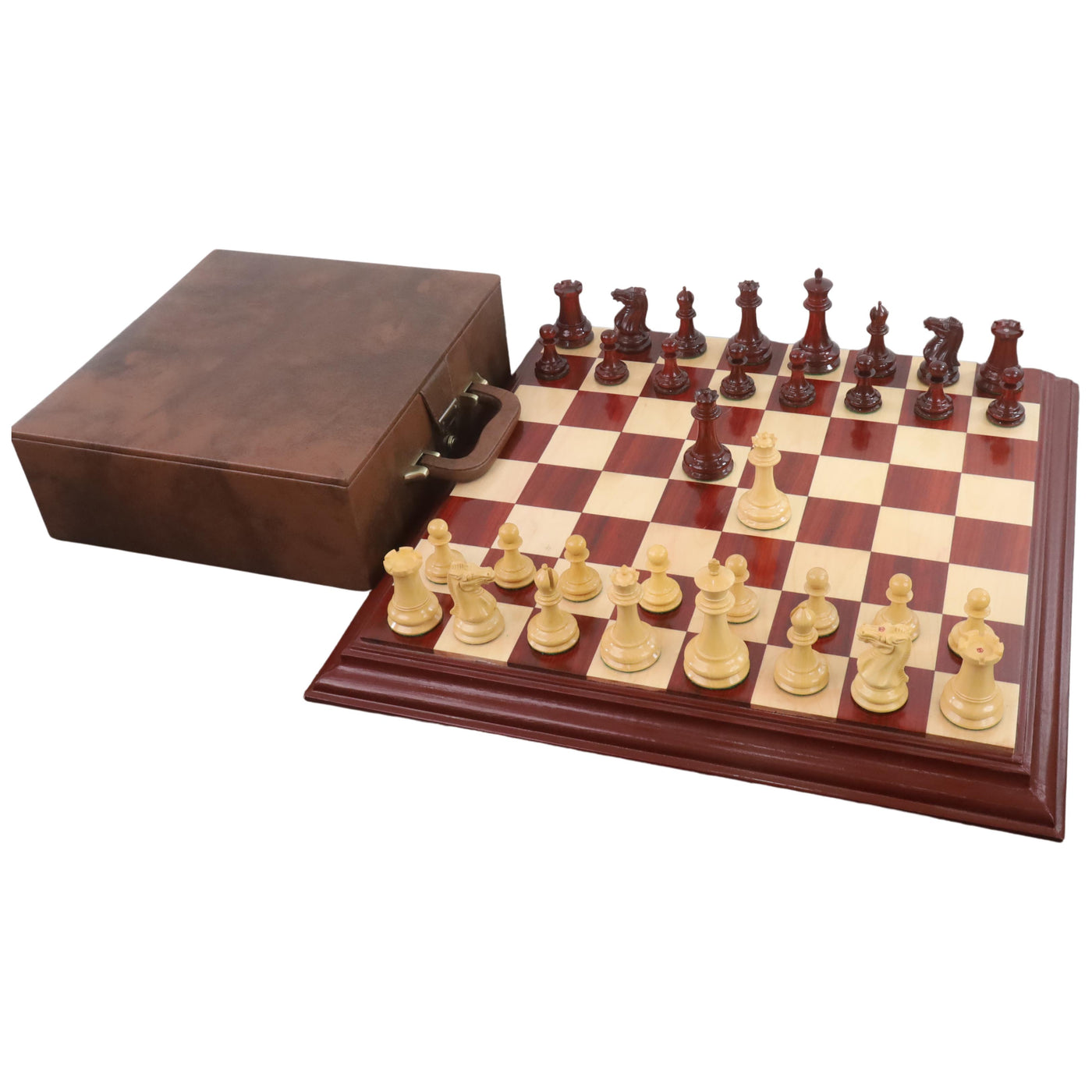 1849 Jacques Cook Staunton Collectors Chess Set - Chess Pieces Only- Bud Rosewood -3.75"