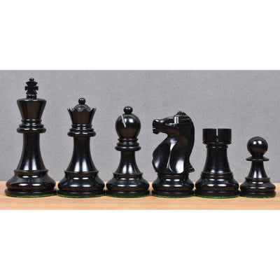 Slightly Imperfect 1972 Championship Fischer Spassky Chess Set - Chess Pieces Only - Double Weighted Ebony wood