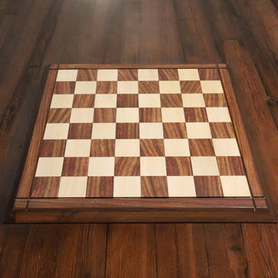 Combo of Queens Gambit Staunton Chess Set - Pieces in Golden Rosewood with Board and Box