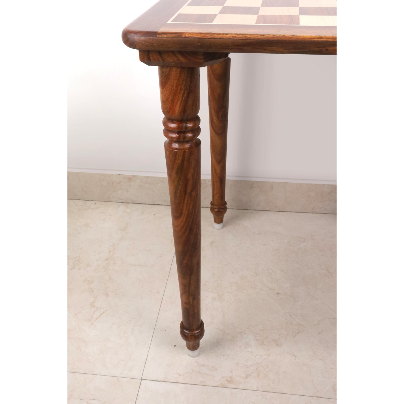 Combo of 22" Tournament Golden Rosewood Chess Board Table - 25" Height with 4.1" Pro Staunton Weighted Sheesham Wood Chess Pieces