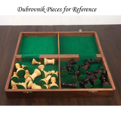 1950's Dubrovnik Chess Board Folding Style in Golden Rosewood & Maple Wood with Internal Storage - 57 mm square