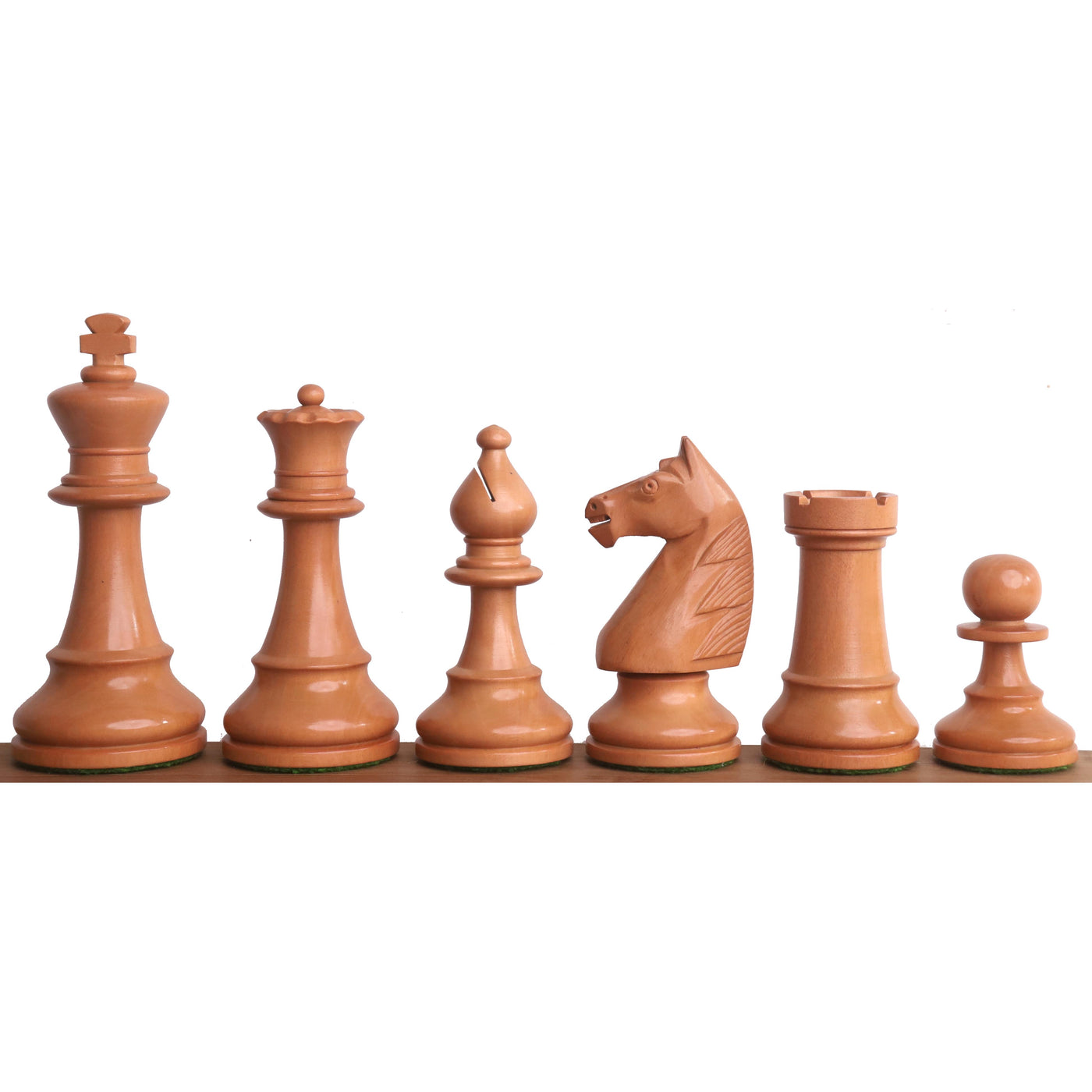 Slightly Imperfect French Grandmaster's Staunton Chess Set- Chess Pieces Only- Antiqued Boxwood- 4.1" King