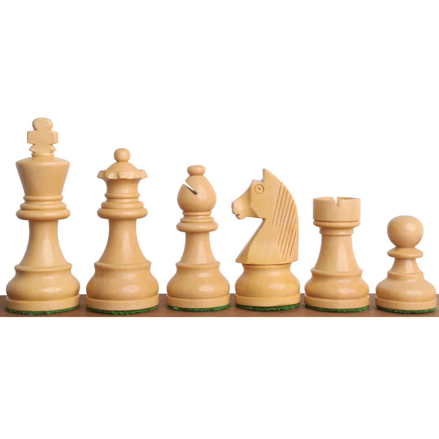 3.3" Tournament Staunton Chess Set - Chess Pieces Only - Ebonised Boxwood- Compact size