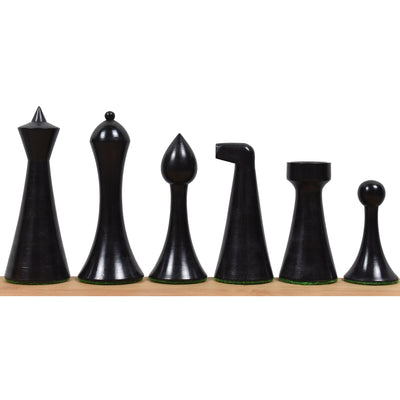 Hermann Ohme Combo Chess Set - 3.6" Ebonised Boxwood Pieces with Rosewood Board and Box