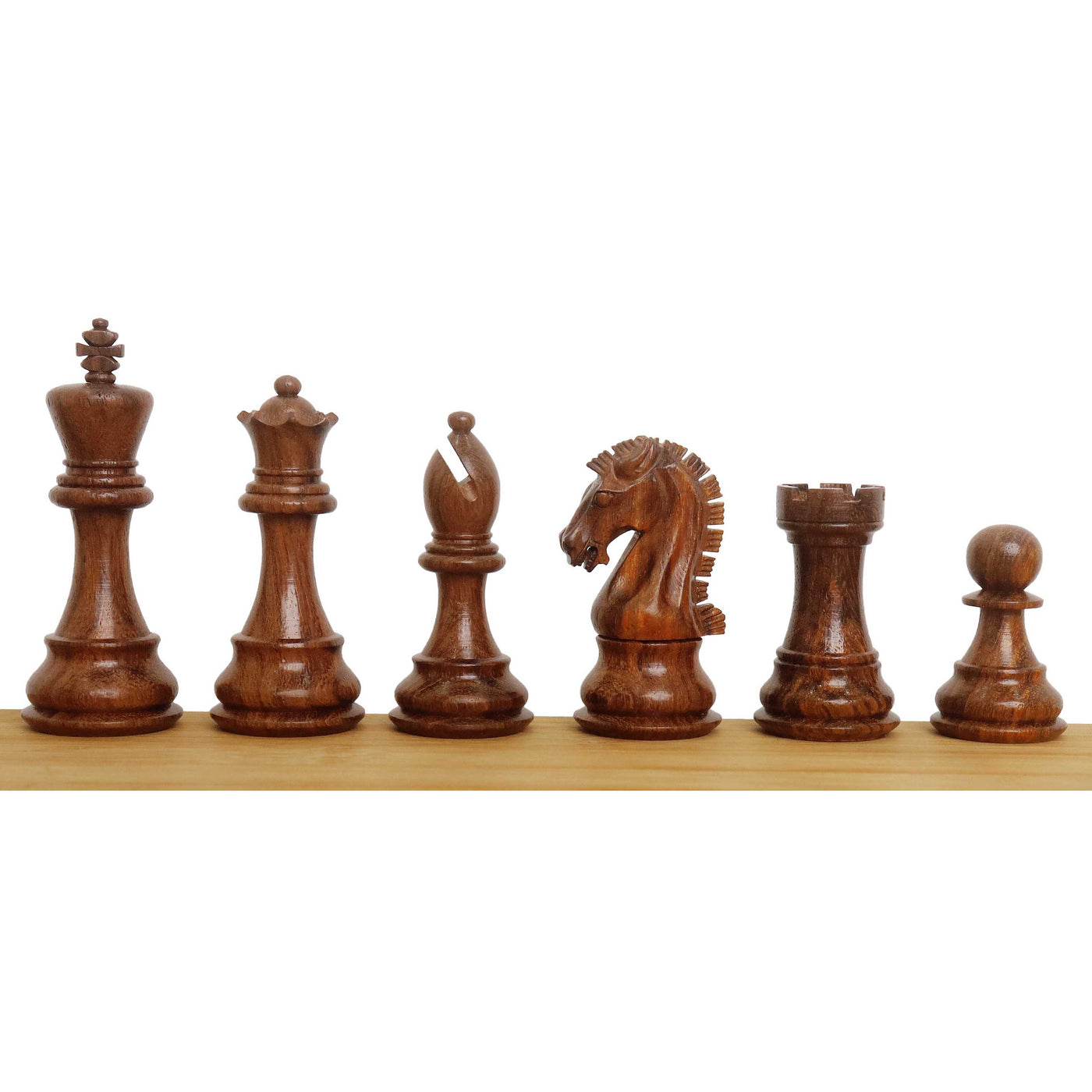 3" Craftsman Staunton Chessnut Air Sensor Compatible Set- Chess Pieces Only- Golden Rosewood