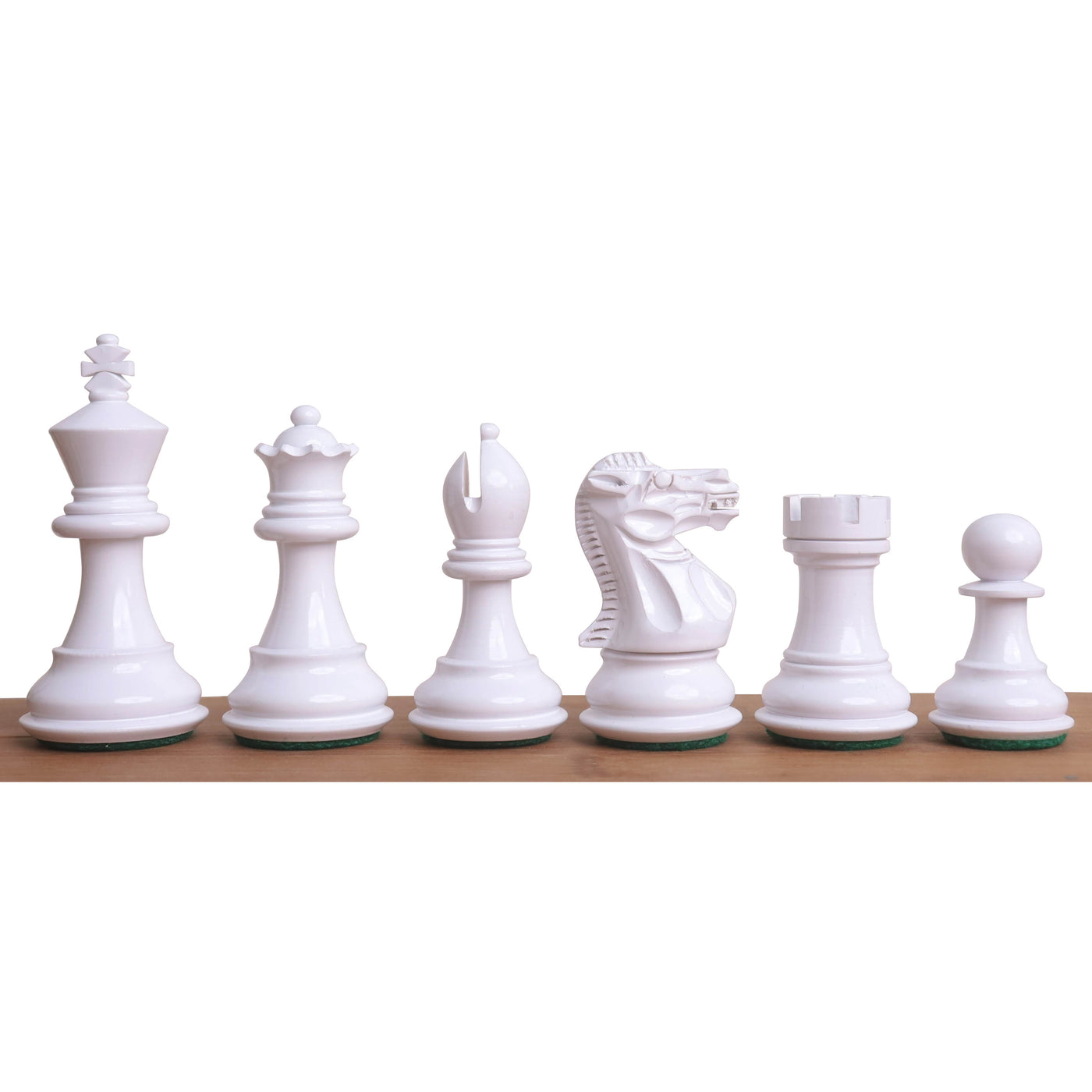 Slightly Imperfect 3" Pro Staunton Black & White Painted Wooden Chess Set - Chess Pieces Only