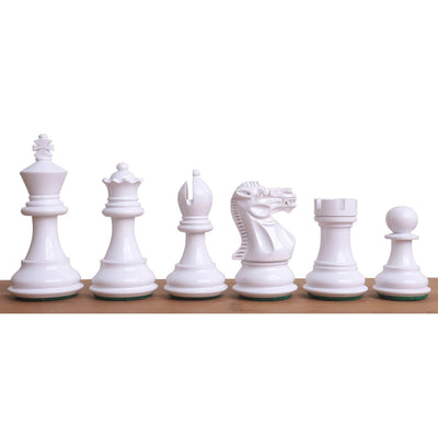 Slightly Imperfect 3" Pro Staunton Black & White Painted Wooden Chess Set - Chess Pieces Only