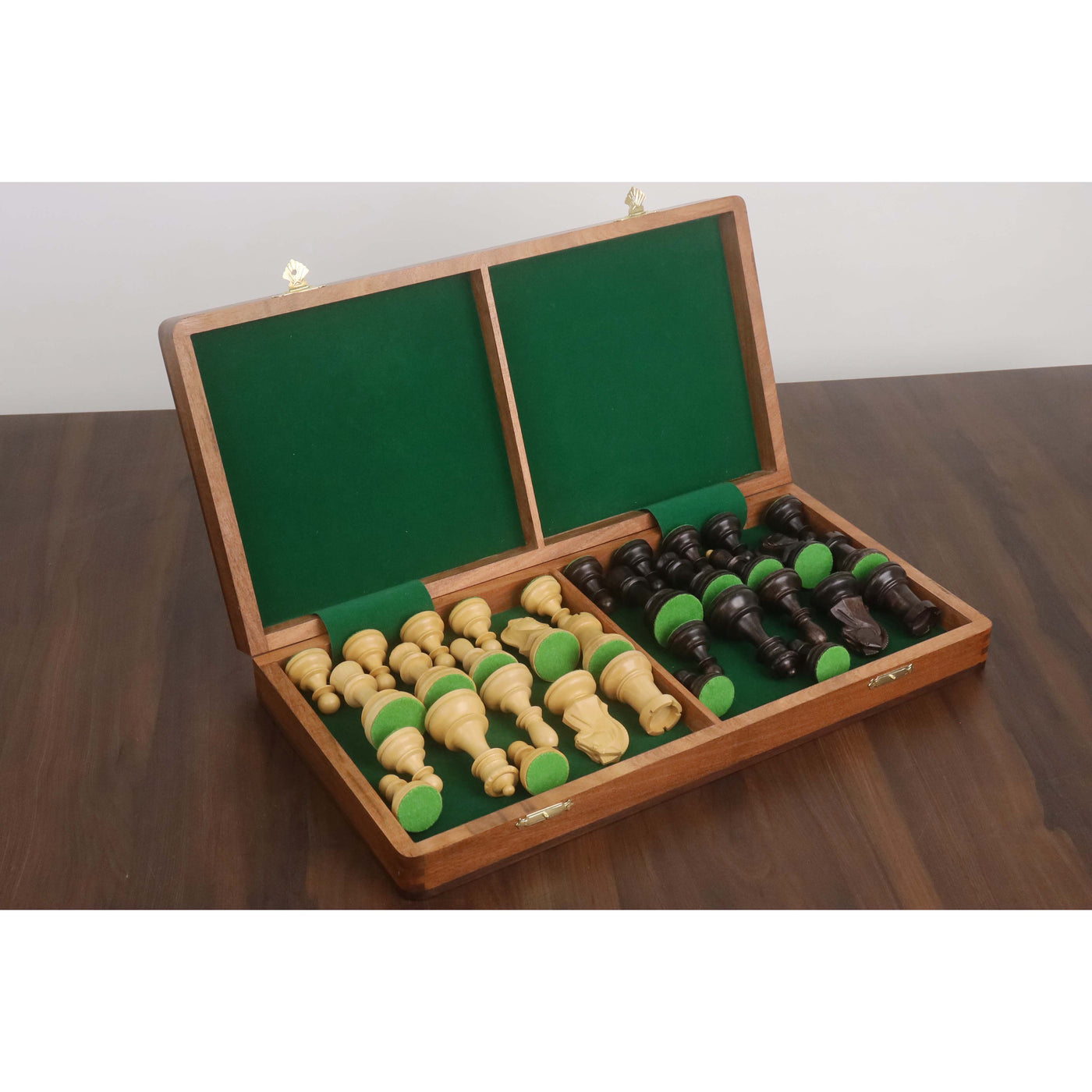 1950s' Fischer Dubrovnik Chess Pieces with Folding Style Dubrovnik Chess Board