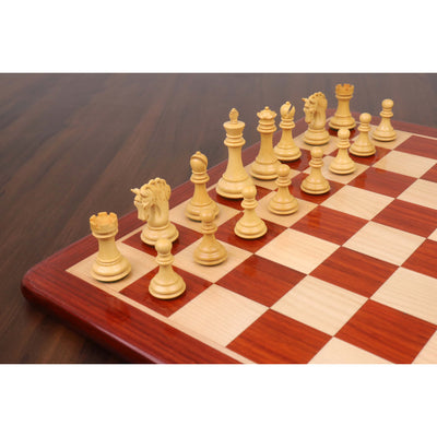 3.3" Spiraled Steed Luxury Chess Set- Chess Pieces Only - Bud Rosewood & Boxwood