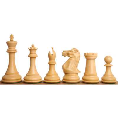 Slightly Imperfect 4" Sleek Staunton Luxury Chess Set- Chess Pieces Only - Triple Weighted Bud Rose Wood