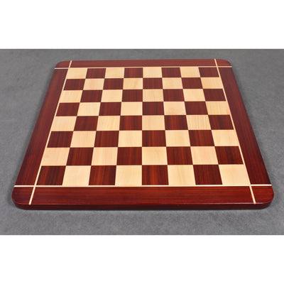 Combo of Alexandria Luxury Staunton Bud Rose Wood Chess Pieces with 23" Signature Wooden Chessboard and Leatherette Coffer Storage Box