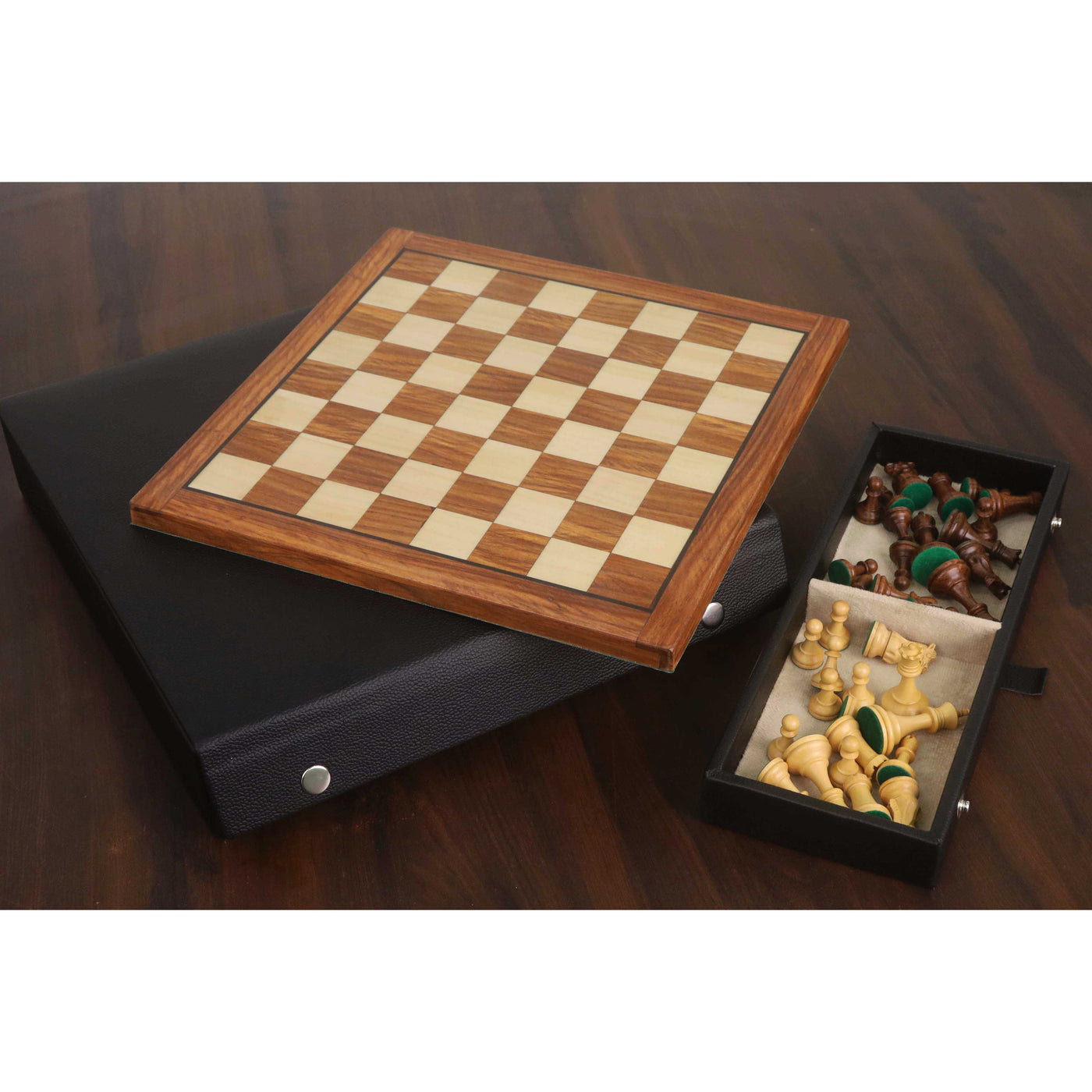 12” Minimalist Staunton Travel Chess Set – Elegant Non-Magnetic Gift Edition