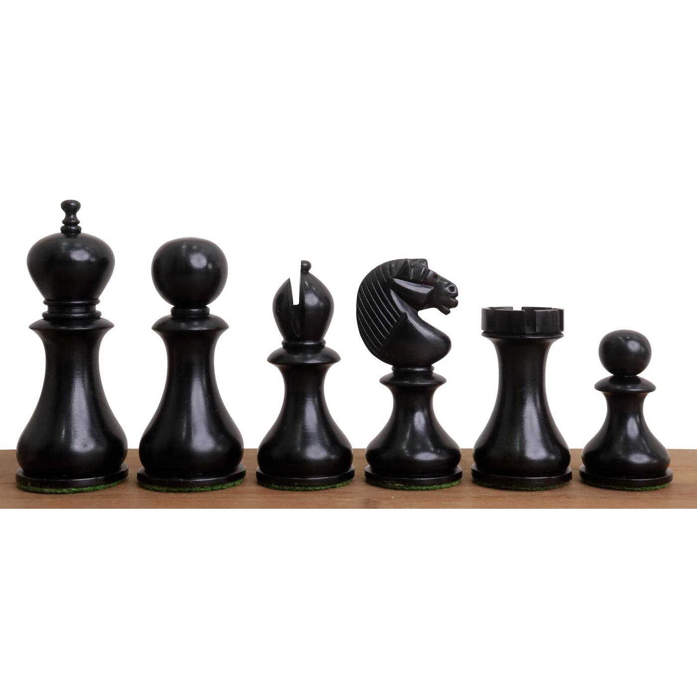 Slightly Imperfect 3.6" English Dublin Pattern Chess Set- Chess Pieces Only - Antiqued & Ebonised Boxwood