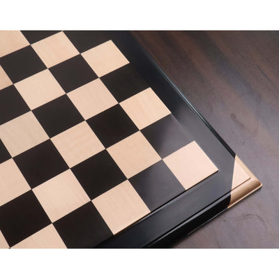 21" Ebony & Maple Wood Luxury Chessboard - 55 mm Square- Raised Tiles