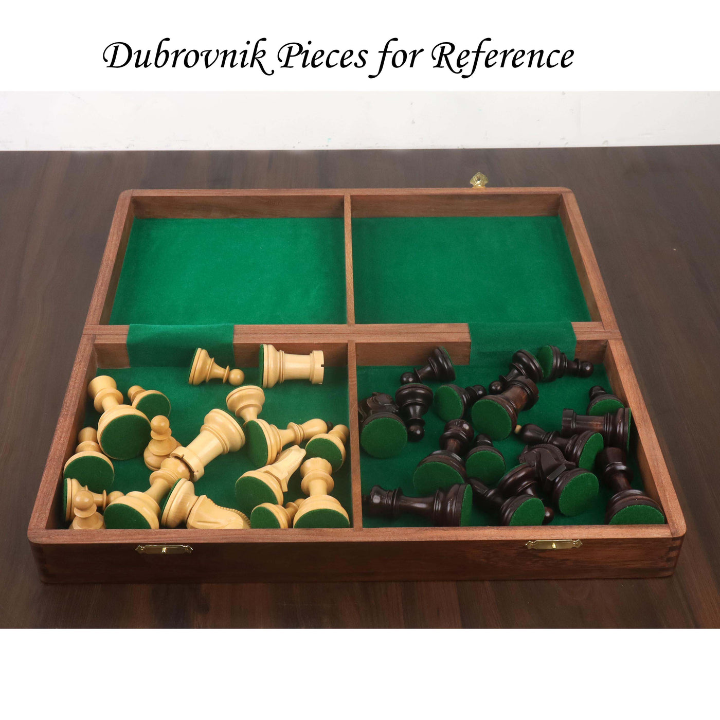 1950's Dubrovnik Chess Board Folding Style in Golden Rosewood & Maple Wood with Internal Storage - 57 mm square