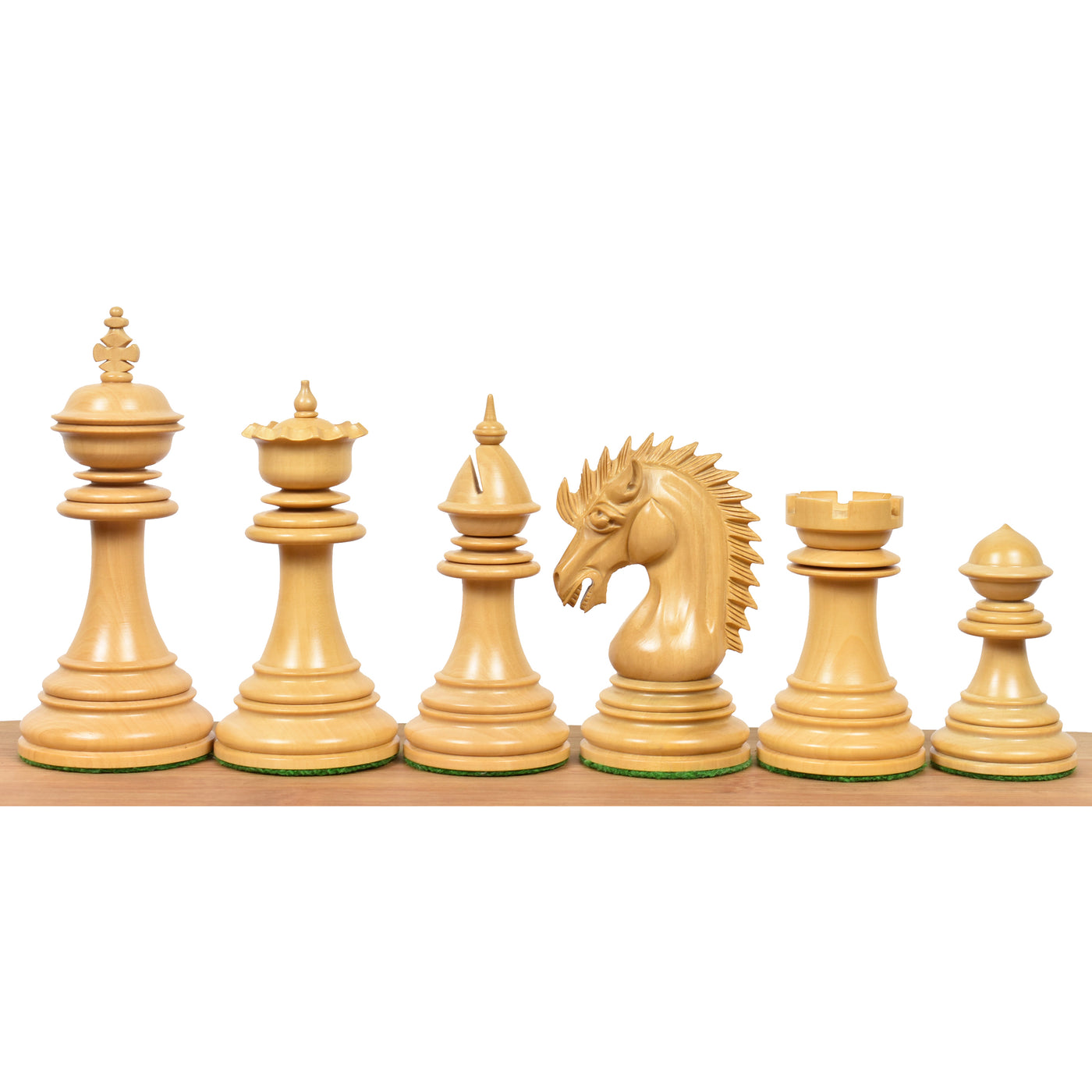Combo of 4.4" Dragon Luxury Staunton Chess Set - Pieces in Bud Rosewood with Board and Box
