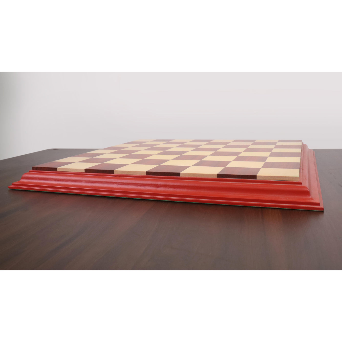 23" Bud Rosewood & Maple Wood Luxury Chessboard with Carved Border- 63 mm Square