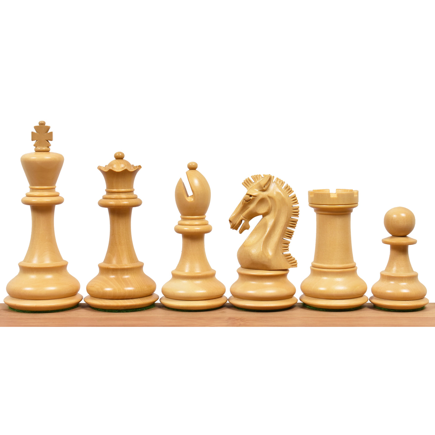 Combo of 3.9" Craftsman Series Staunton Chess Set - Pieces in Ebony Wood with Board and Box