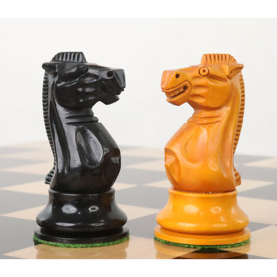 Slightly Imperfect 19th century B & Co reproduced Chess Set- Chess Pieces Only- Genuine Ebony Wood – 4.3″