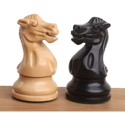 2.4" Pro Staunton Weighted Wooden Chess Set - Chess Pieces Only - Ebonised Boxwood