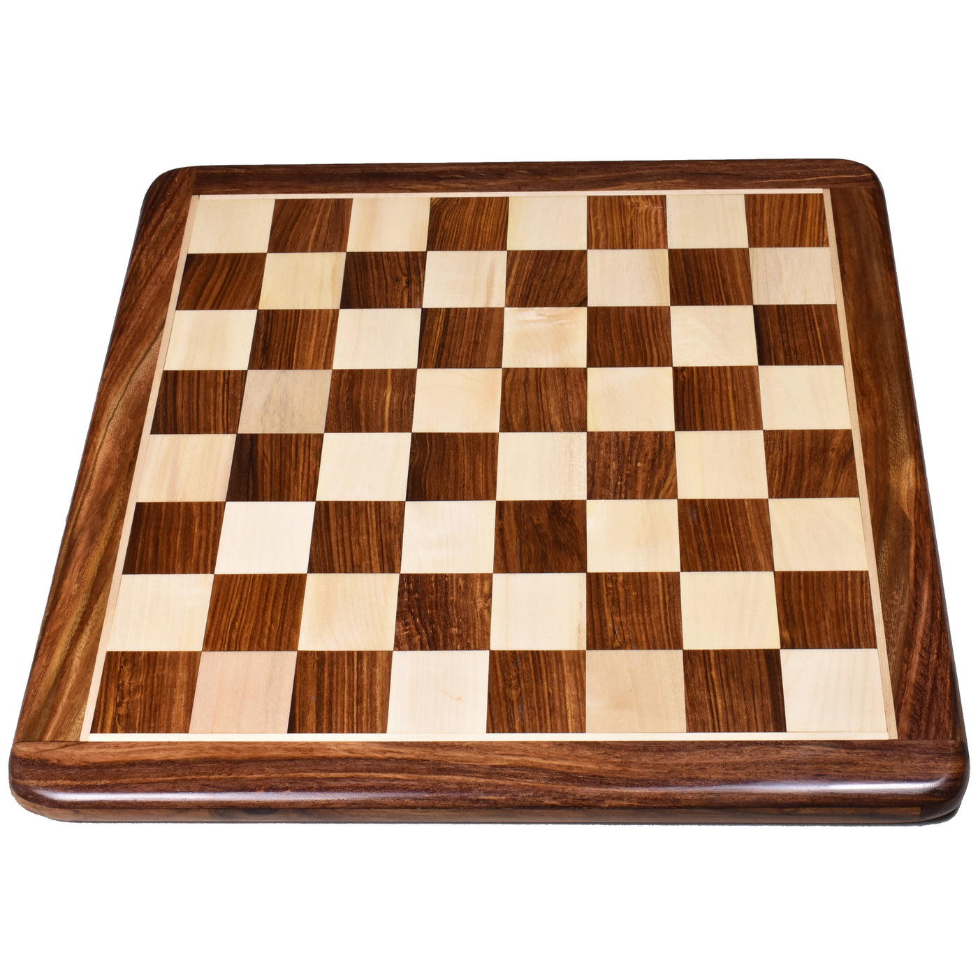 17" Premium Golden Rosewood Chess Board with 3.2" Brass Staunton Pieces