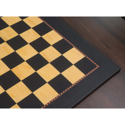 21" Queen's Gambit Printed Chess Board- Ebony & Maple - 55mm square- Matt Finish