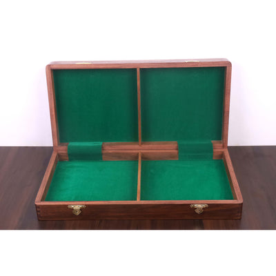 1950's Dubrovnik Chess Board Folding Style in Golden Rosewood & Maple Wood with Internal Storage - 57 mm square