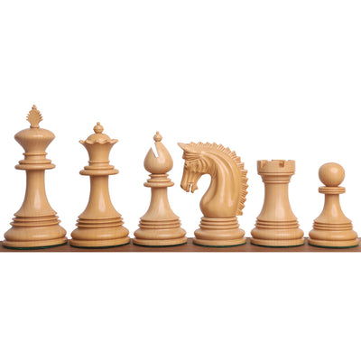 Combo of Luxury Augustus Staunton Chess Set - Pieces in Ebony Wood with Chessboard and Storage Box