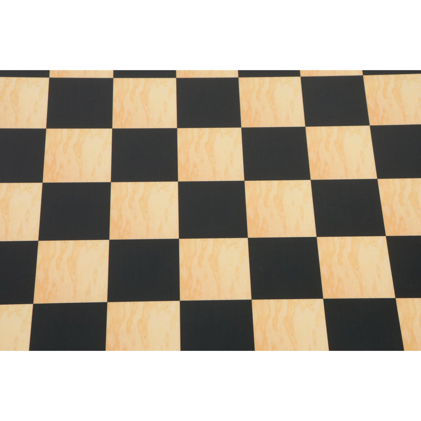 17" Ebony & Maple Wood Printed Chess Board- 45mm square- Gloss Finish