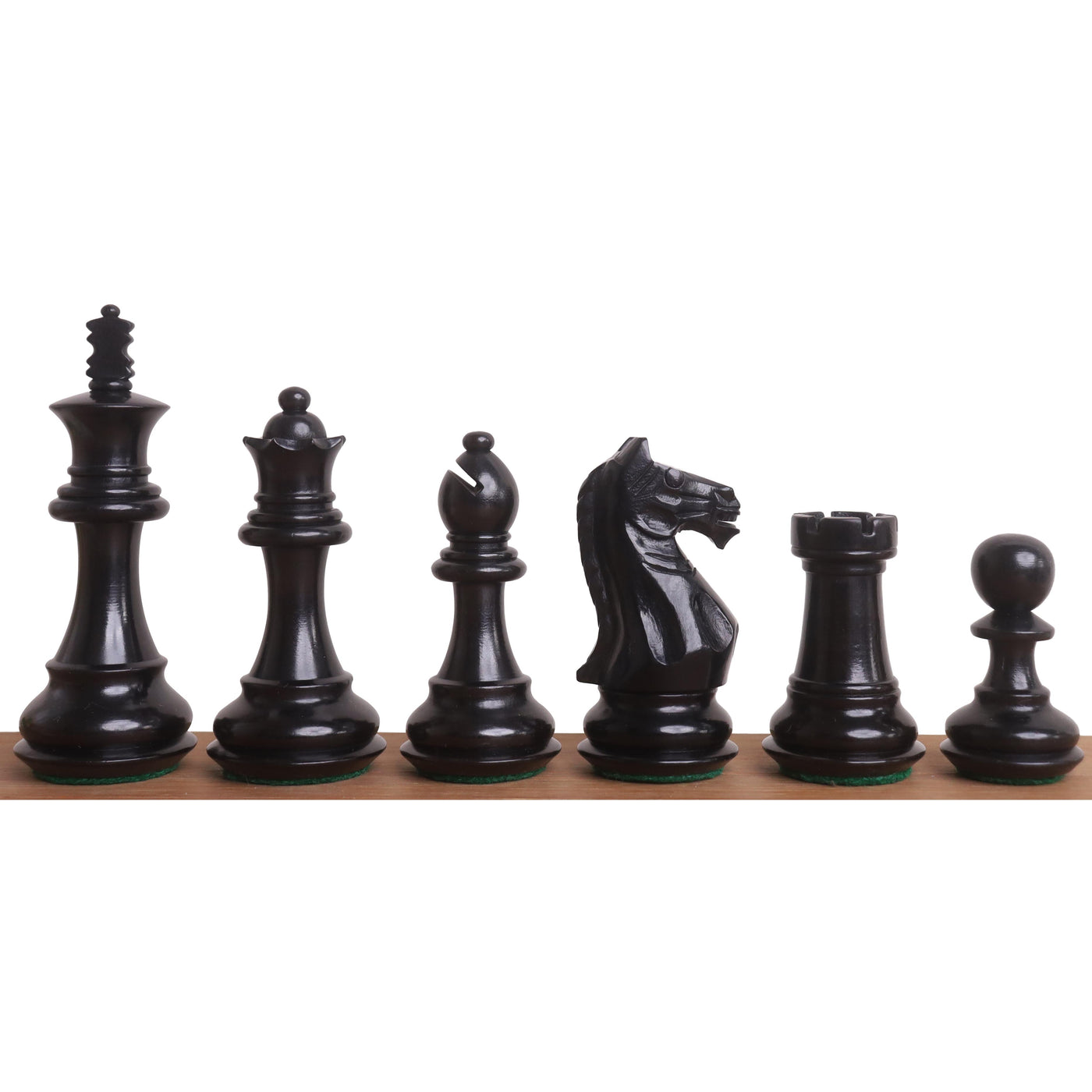 Combo of 3.5" Fierce Knight Staunton Chess Set - Pieces in Ebonised Boxwood with Chess Board & Storage Box