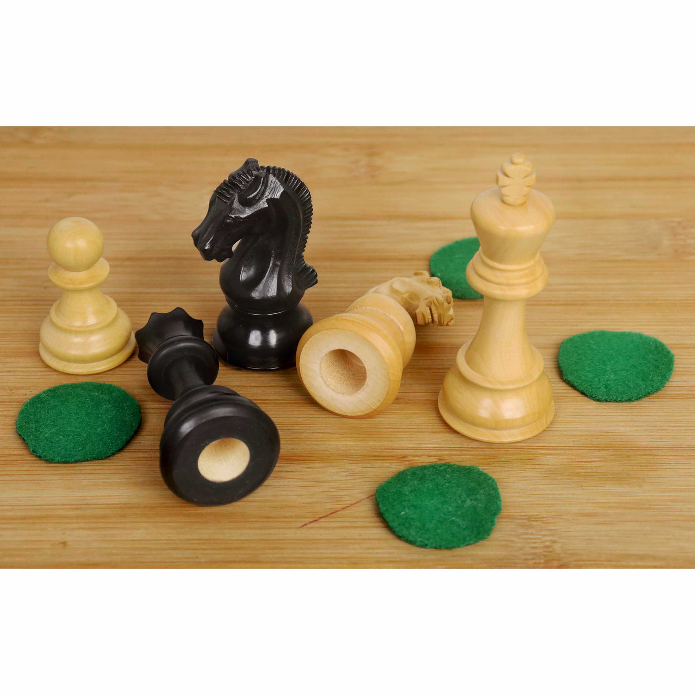 3" Craftsman Staunton Chessnut Air Sensor Compatible Set- Chess Pieces Only- Ebonised Boxwood