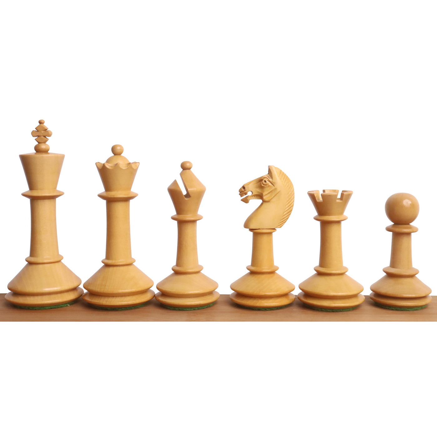 3.5" Monolith Miniature Chess Set- Chess Pieces Only - Ebonised Boxwood