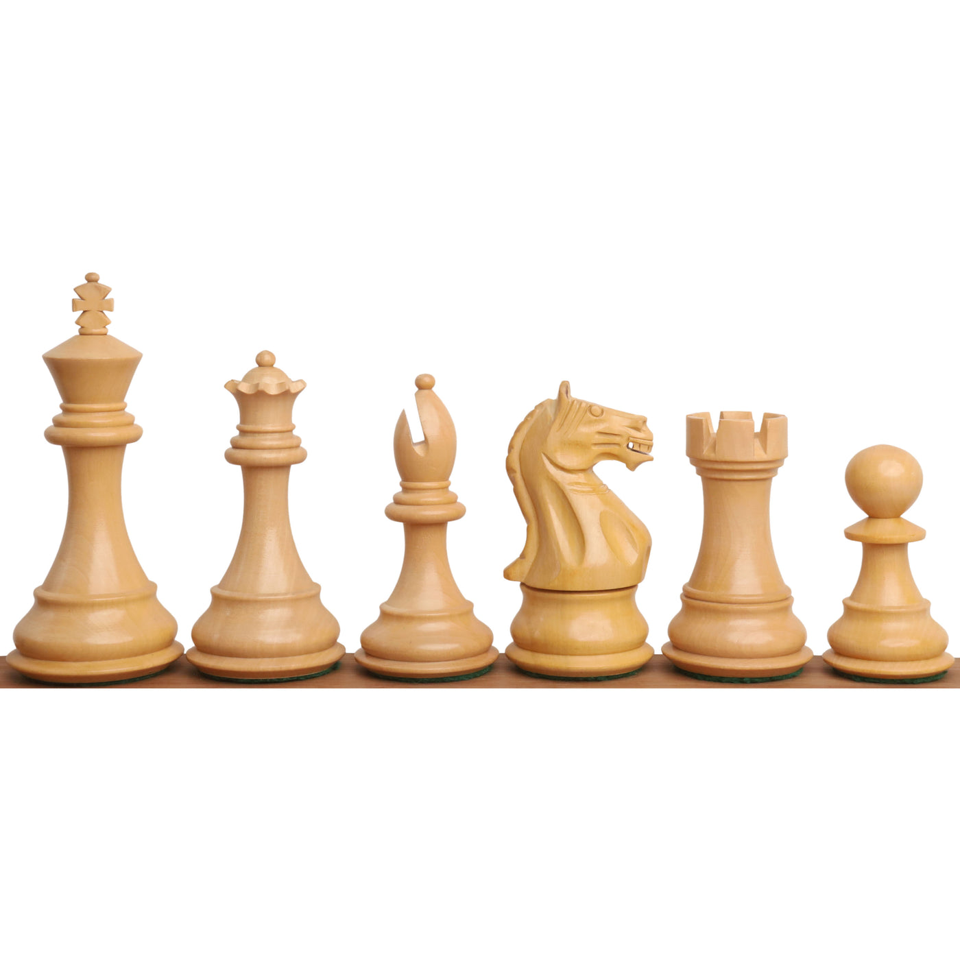 4" Fierce Knight Staunton Chess Set - Chess Pieces Only - Weighted Rosewood