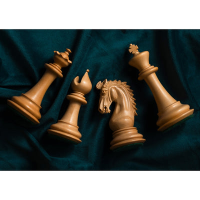 Luxury 21" Rosewood & Maple Chessboard with 3.7" Emperor Series Staunton Pieces in Rosewood