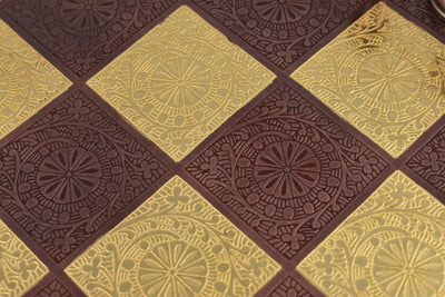 Slightly Imperfect Staunton Inspired Brass Metal Luxury Chess Pieces & Board Set - 12" -Copper & Gold- Unique Art Work