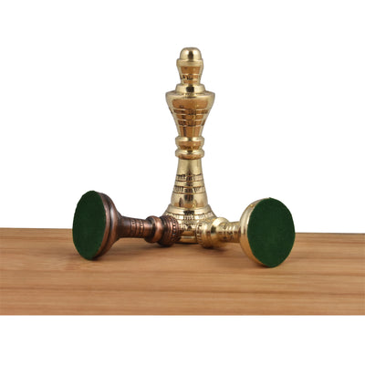 Slightly Imperfect Staunton Inspired Brass Metal Luxury Chess Pieces & Board Set - 12" -Copper & Gold- Unique Art Work