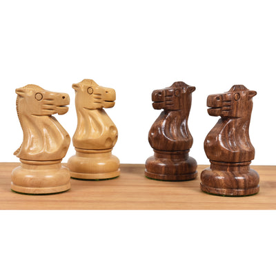 Slightly Imperfect 3.7" Soviet Großmeister Supreme Chess Set- Chess Pieces Only- Weighted Golden Rosewood