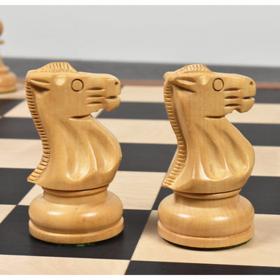 Slightly Imperfect 3.7" Soviet Großmeister Supreme Chess Set- Chess Pieces Only- Weighted Golden Rosewood