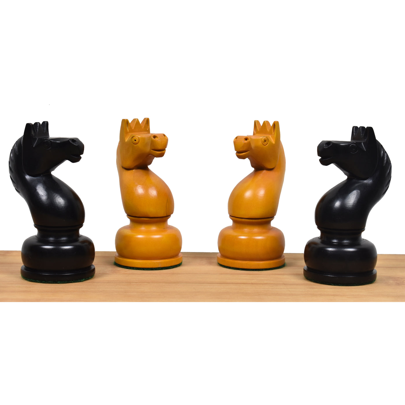 Combo of 1960's Soviet Championship Tal Chess Set - Pieces in Antiqued Boxwood with 21" Chess Board with Storage Box