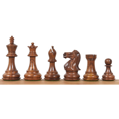 3.6" Professional Staunton Chessnut Sensor Compatible Set- Chess Pieces Only- Golden Rosewood