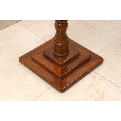 20" Monarch Series Chess Board Table with Drawers - 25" Height- Golden Rosewood & Maple