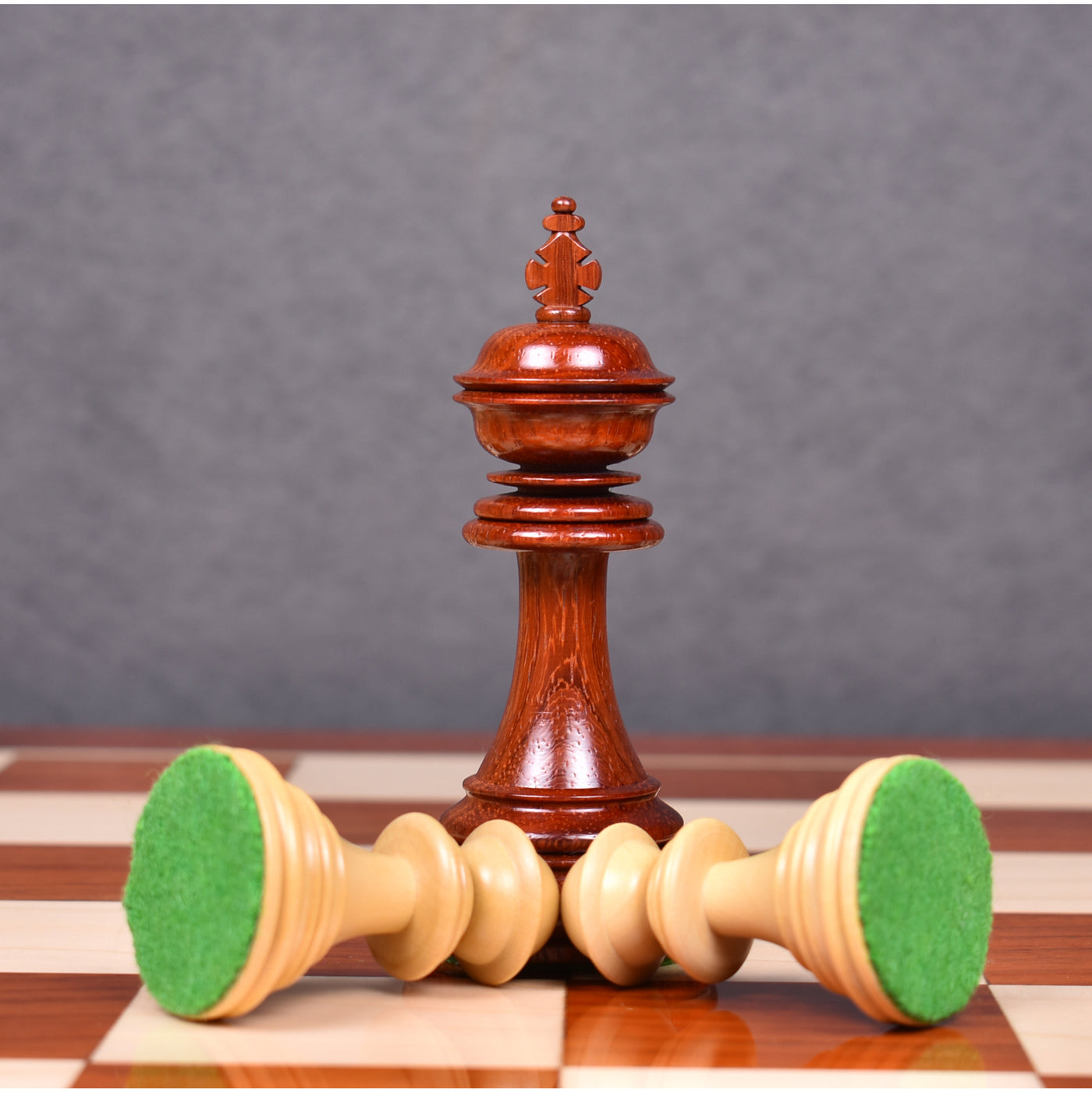 Combo of 4.4" Dragon Luxury Staunton Chess Set - Pieces in Bud Rosewood with Board and Box