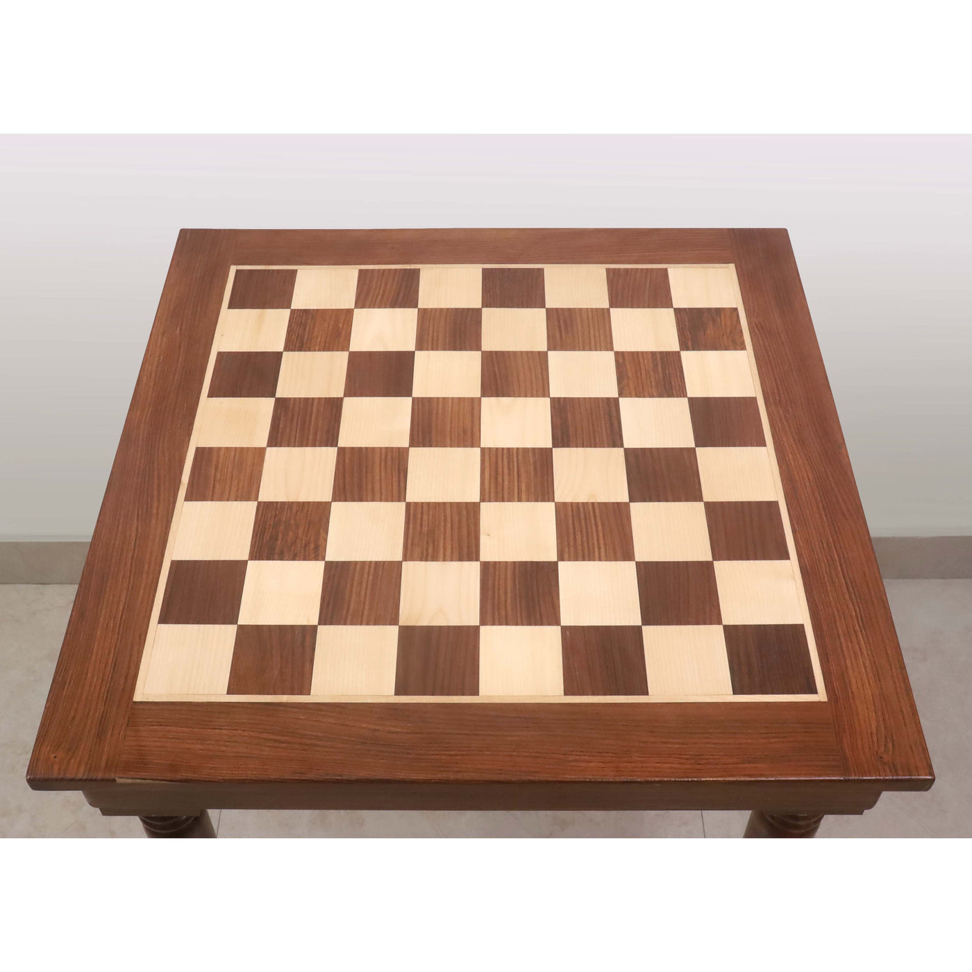 Combo of 23" Tournament Golden Rosewood & Maple Chess Board Table with Drawers - 27" Height with 4.1" Pro Staunton Weighted Sheesham wood Chess Pieces