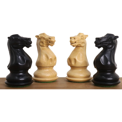 3" Professional Staunton Chessnut Air Sensor Compatible Set- Chess Pieces Only- Ebonised Boxwood