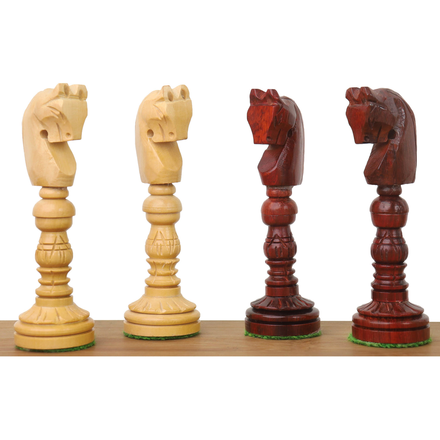 4.7" Hand Carved Lotus Series Chess Set - Chess Pieces Only in Weighted Bud Rosewood