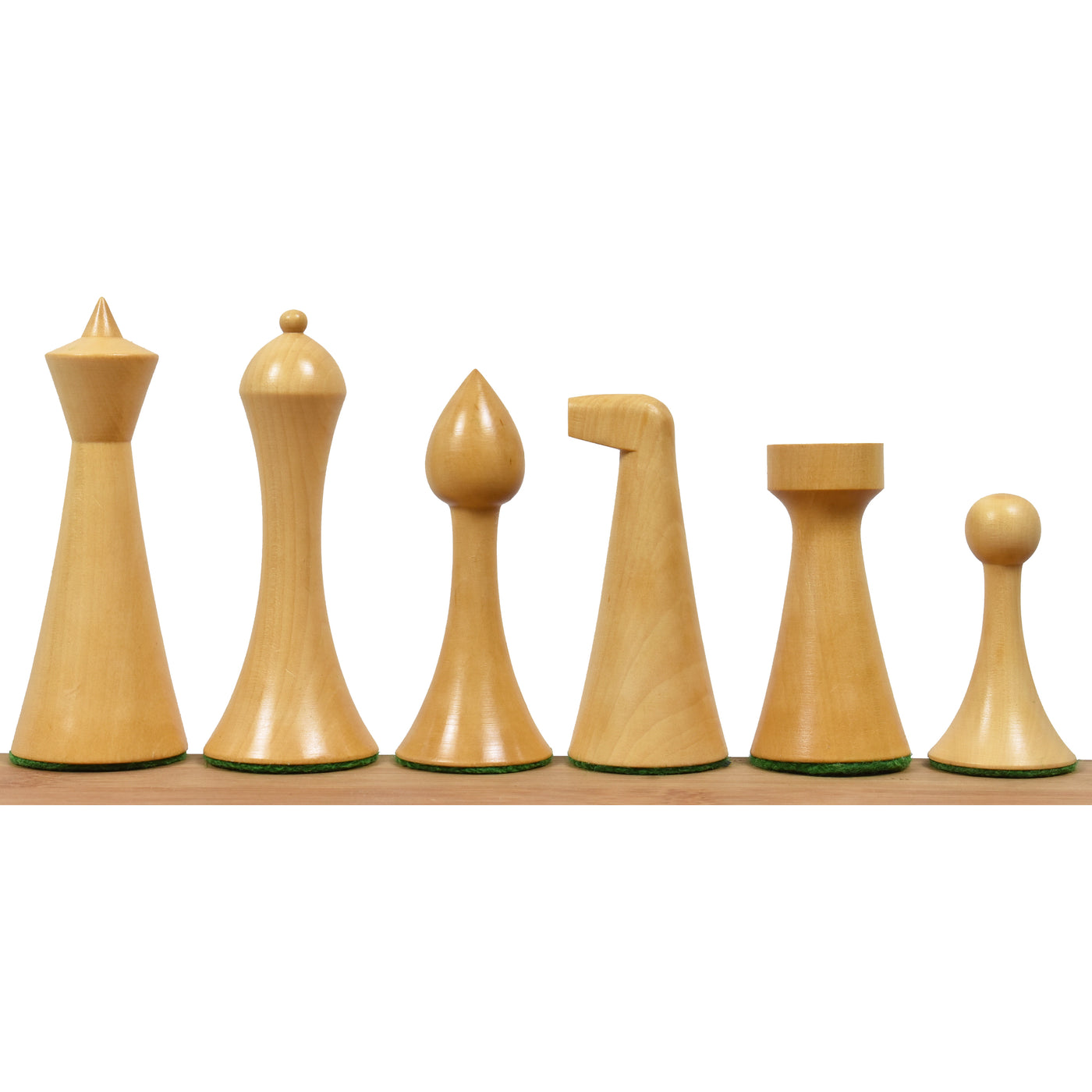 Combo of 3.6" Herman Ohme Minimalist Chess Set - Pieces in Weighted Golden Rosewood with Board & Box