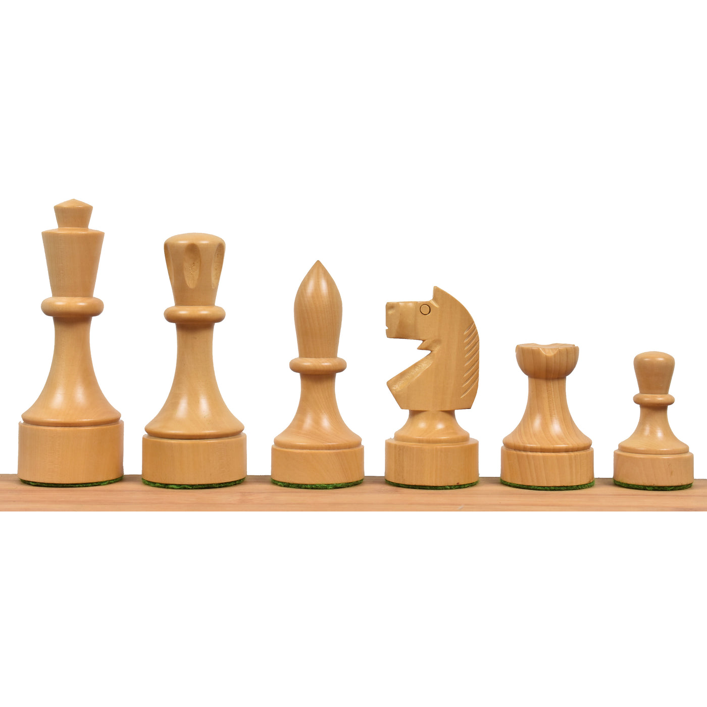 Bundesform German Staunton Alternative Chess Set - Chess Pieces Only- Ebonised Boxwood - 3.8"
