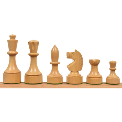 Bundesform German Staunton Alternative Chess Set - Chess Pieces Only- Ebonised Boxwood - 3.8"