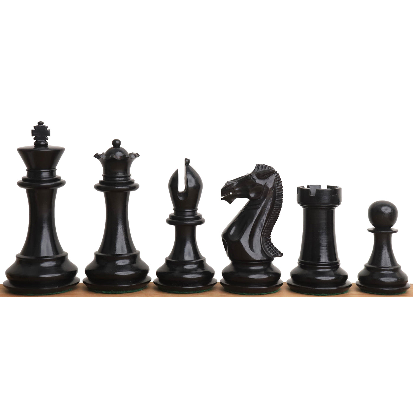 4.1" Traveller Staunton Luxury Chess Set - Chess Pieces Only-Triple Weighted Ebony Wood